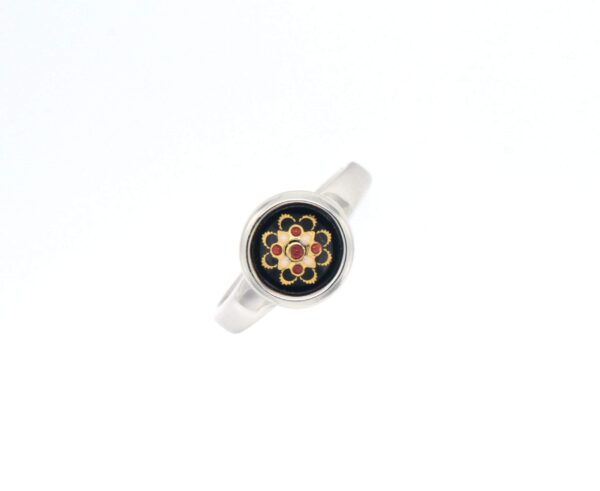 Bague email rond moyen modele noir
