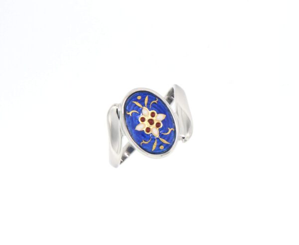 Bague ovale moyen modele bleu de bresse