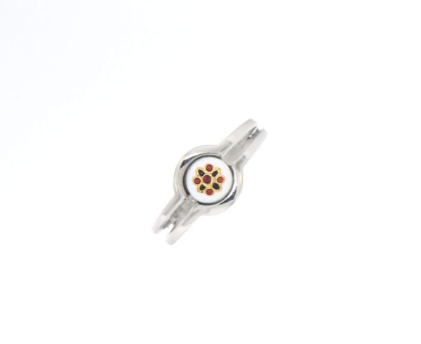 Bague petit rond blanc