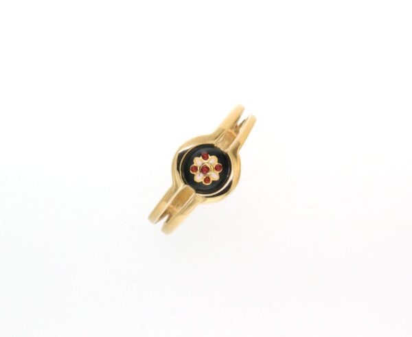 Bague petit rond noir