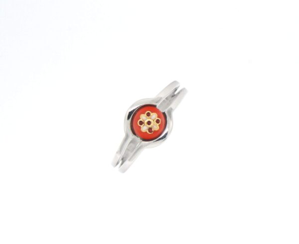Bague petit rond orange