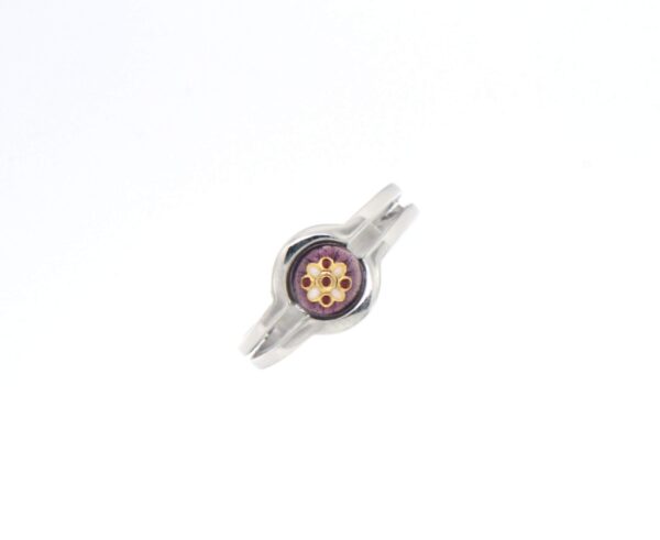 Bague petit rond violet lilas