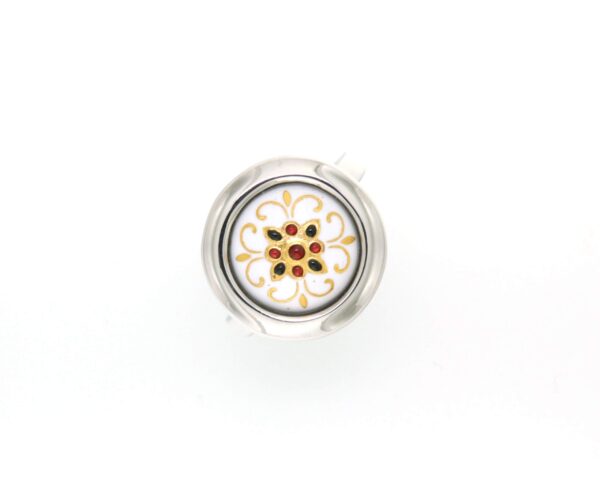 Bague rond moyen modele blanc