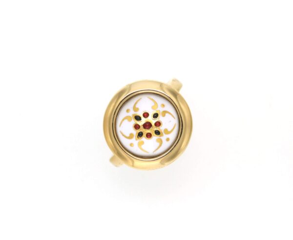 Bague rond moyen modele blanc