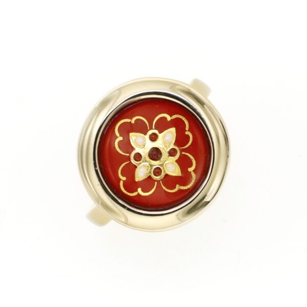 Bague rond moyen modele rouge cerise