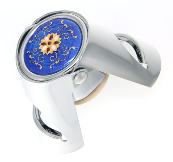 Bonchon a champagne chrome avec emaux bressans bleu de bresse