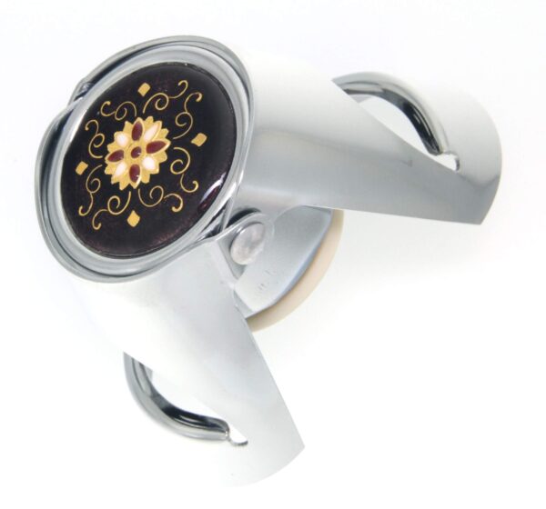 Bouchon a champagne chrome avec emaux bressans chocolat