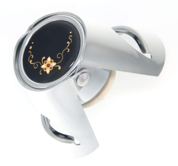 Bouchon a champagne chrome avec emaux bressans noir