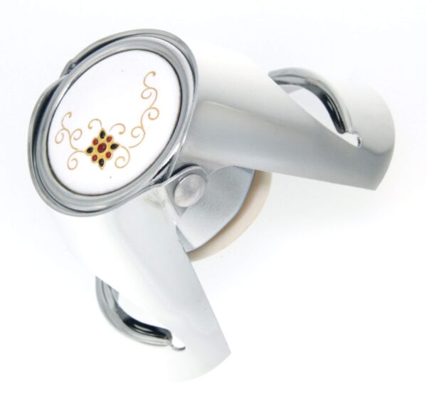 Bouchon a champagne chrome avec emaux bressans rouge