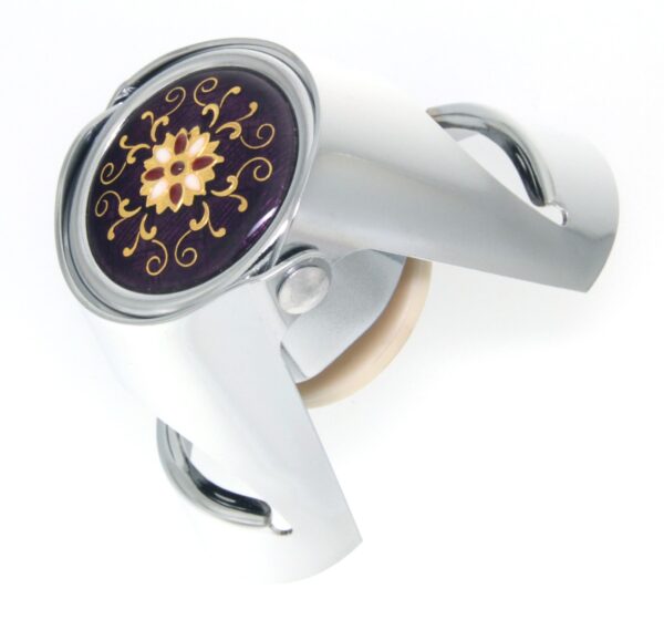 Bouchon a champagne chrome avec emaux bressans violet prune