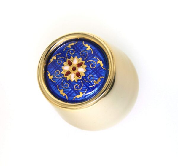 Bouchon a champagne metal dore avec emaux bressans bleu de bresse
