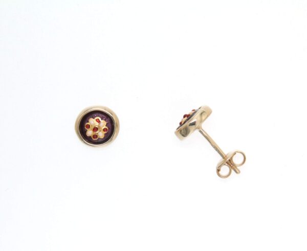 Boucles d'oreilles clous petit modele systeme papillon violet lilas