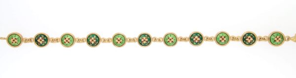 Bracelet 11 ronds vert/vert chartreuse