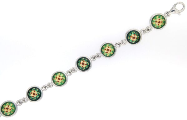Bracelet 11 ronds vert/vert chartreuse