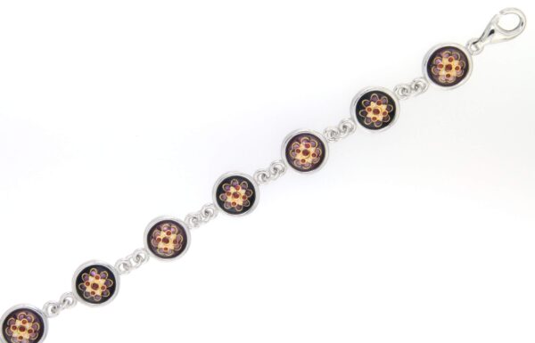 Bracelet 11 ronds violet lilas/violet prune