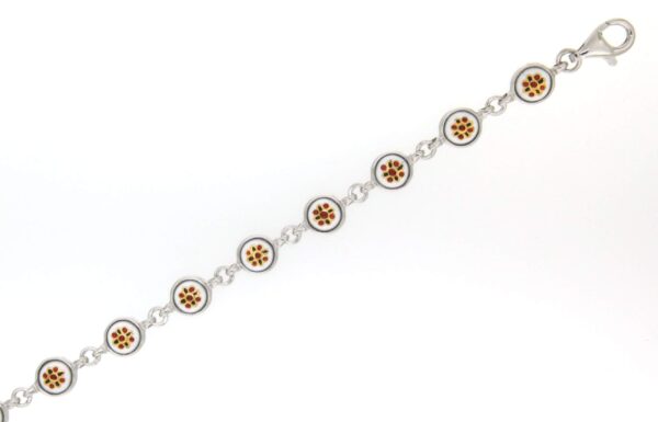 Bracelet 12 petits ronds blanc