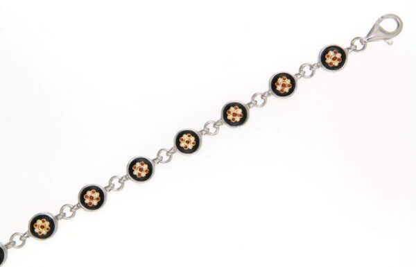 Bracelet 12 petits ronds noir