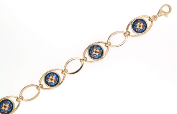 Bracelet 5 moyens ronds bleu electrique