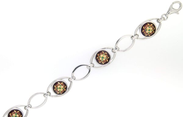 Bracelet 5 moyens ronds rouge