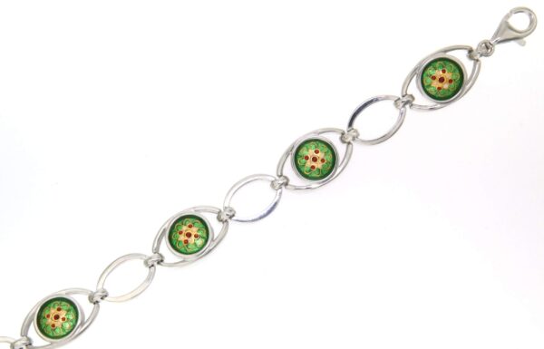 Bracelet 5 moyens ronds vert chartreuse