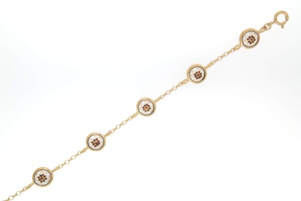 Bracelet 6 moyens ronds blanc