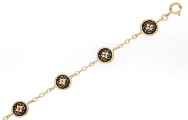 Bracelet 6 moyens ronds noir