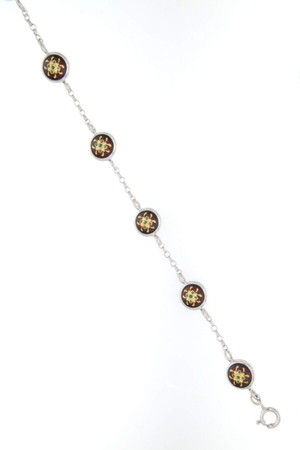 Bracelet 6 moyens ronds rouge