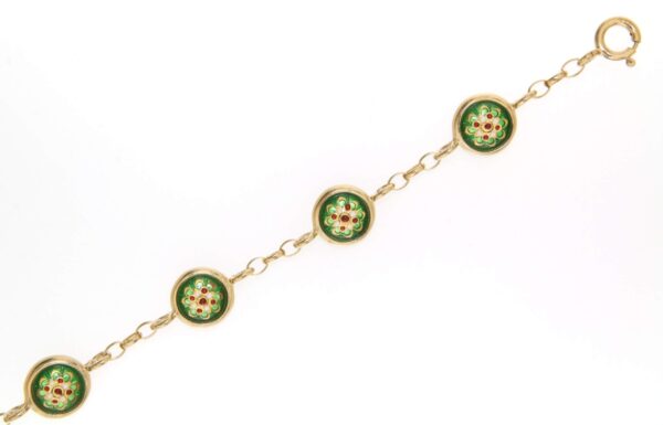 Bracelet 6 moyens ronds vert chartreuse