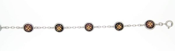 Bracelet 6 moyens ronds violet prune/violet lilas