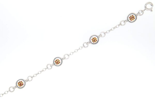 Bracelet 6 petits ronds blanc