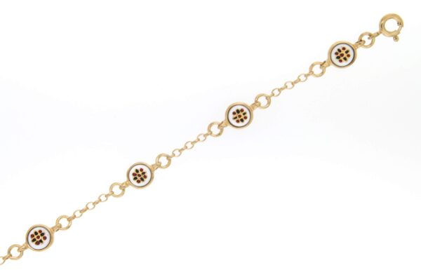 Bracelet 6 petits ronds blanc