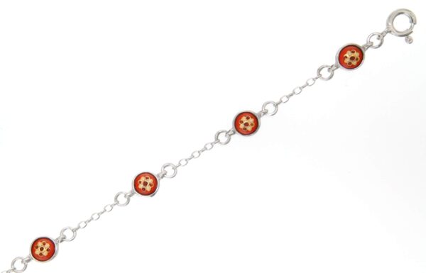 Bracelet 6 petits ronds orange