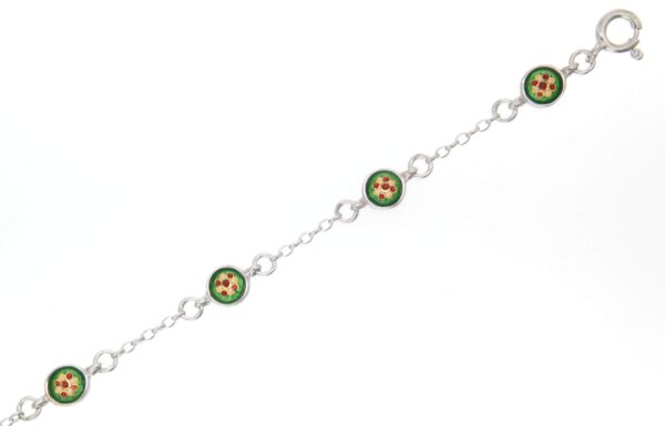 Bracelet 6 petits ronds vert chartreuse