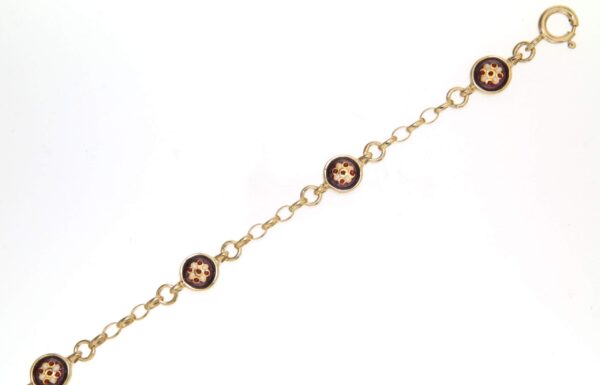 Bracelet 6 petits ronds violet lilas