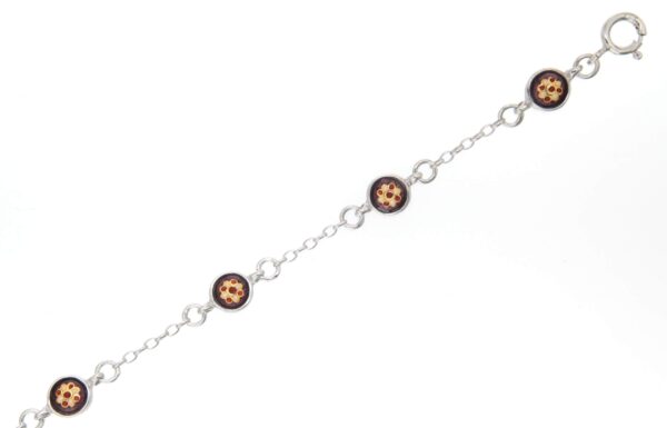Bracelet 6 petits ronds violet lilas