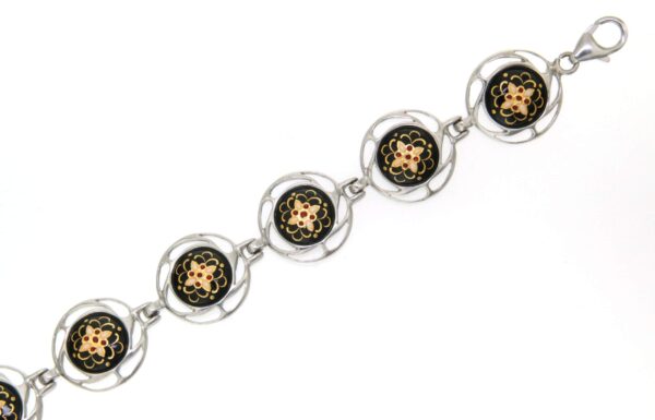Bracelet 9 moyens ronds noir