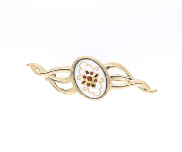 Broche 3 fils blanc