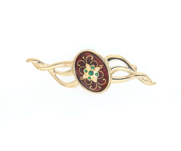 Broche 3 fils rouge