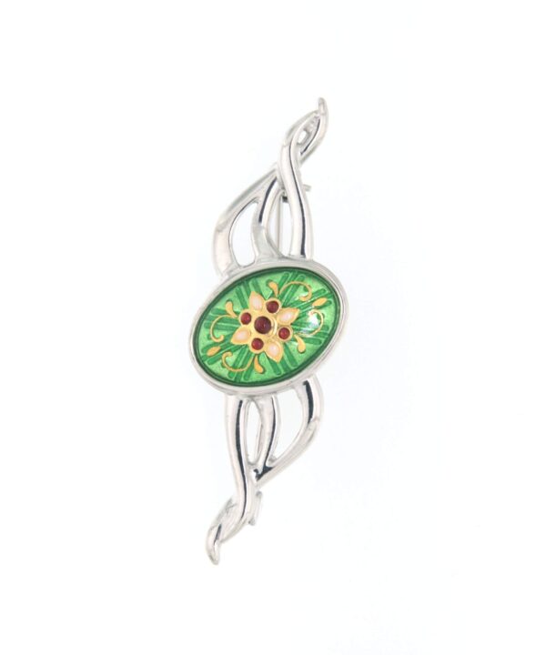 Broche 3 fils vert chartreuse