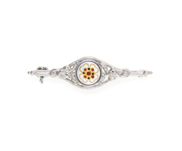 Broche barrette  blanc