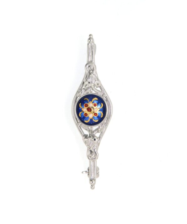 Broche barrette bleu de bresse