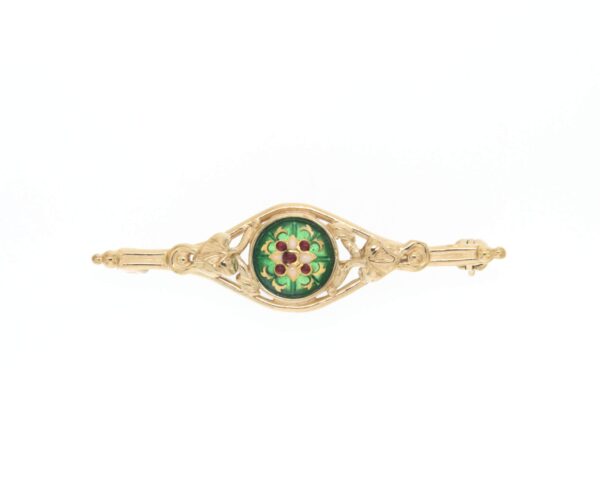 Broche barrette vert chartreuse