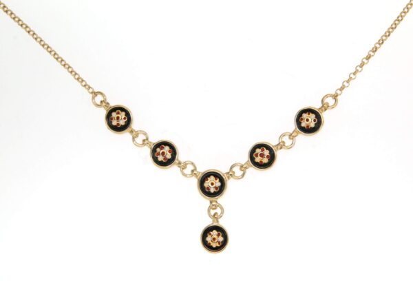 Collier 6 petits ronds noir