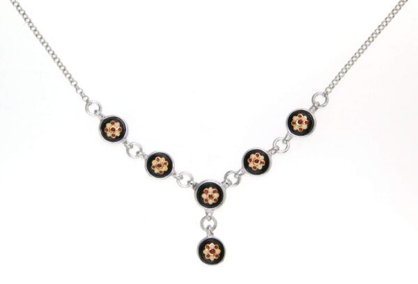 Collier 6 petits ronds noir