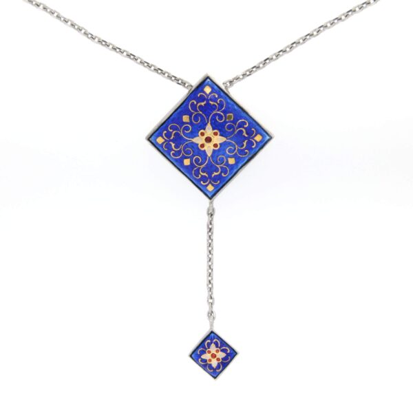 Collier cerf volant bleu de bresse
