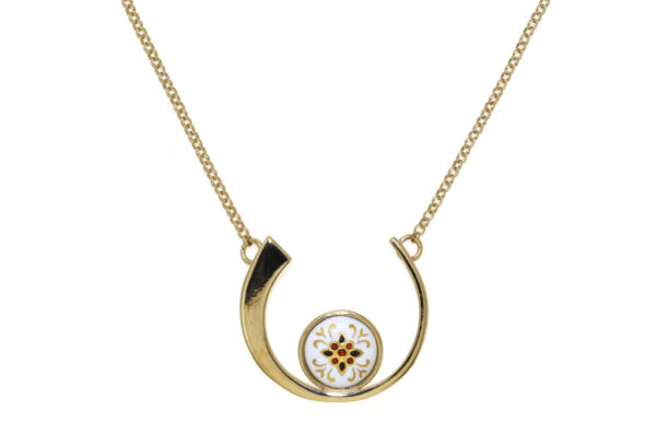 Collier motif croissant de lune blanc
