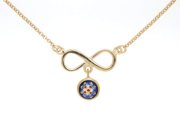 Collier motif infini bleu de bresse