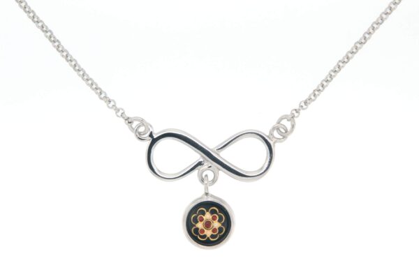 Collier motif infini noir