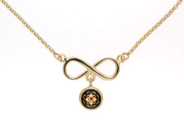 Collier motif infini noir
