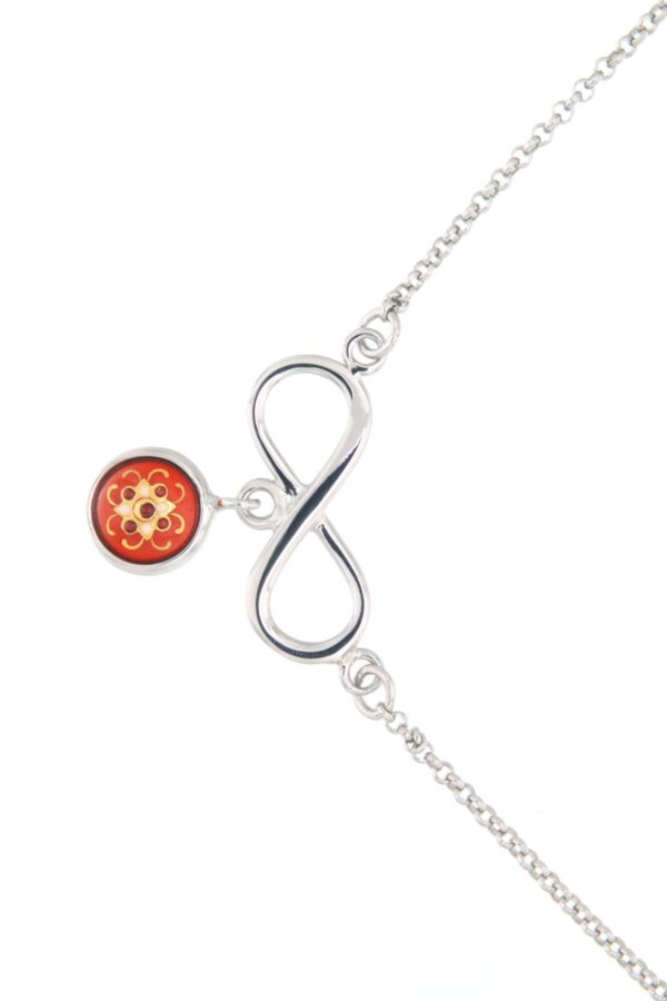 Collier motif infini orange
